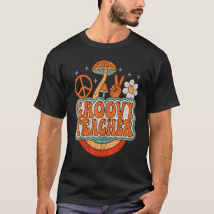 Groovy Lehrer 70er Ästhetik Nostalgie 1970er Retro T-Shirt