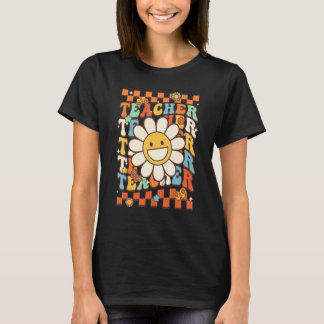 Groovy-Lehrer Hippie-Lehrer Lehrerin Daisy Bunt T-Shirt
