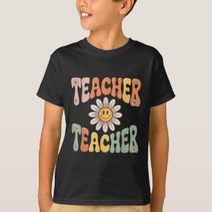 Groovy Lehrer Süße Gänseblümchen Retro Zurück zur T-Shirt