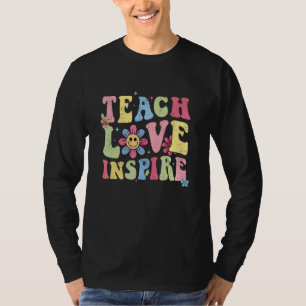Groovy Lehrer Vibes Retro Lehre Liebe Inspirieren  T-Shirt