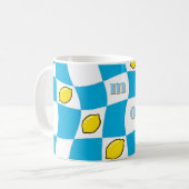 Groovy Lemons Checkerboard Kitchen Kitsch Mom Kaffeetasse (Vorderseite Links)