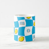 Groovy Lemons Checkerboard Kitchen Kitsch Mom Kaffeetasse (Mittel)