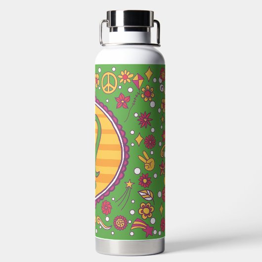 Groovy Leo Custom Trinkflasche (Rückseite)