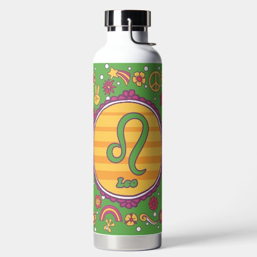 Groovy Leo Custom Trinkflasche (links)