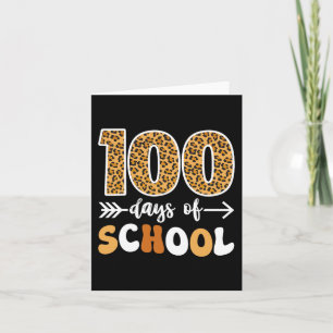 Groovy Leopard 100. Schullehrer Kinder 10 Karte