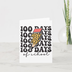 Groovy Leopard Pencil 100 Tage Schullehrer K Karte