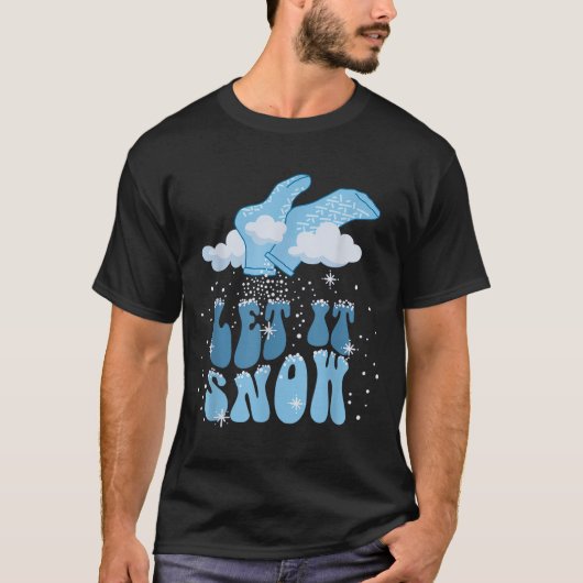 Groovy Let It Snow Pct Patient Care Tech Nurse Chr T-Shirt (Vorderseite)