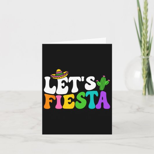 Groovy Let's Fiesta Cinco De Mayo Mexican Fiesta 5 Karte (Vorderseite)