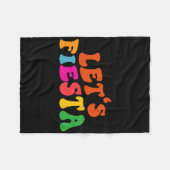 Groovy Let's Fiesta Funny Cinco De Mayo Women Fleecedecke (Vorderseite (Horizontal))