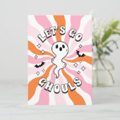 Groovy Let's Go Ghouls Bachelorette Einladung (Stehend Vorderseite)