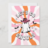 Groovy Let's Go Ghouls Bachelorette Einladung (Vorderseite)