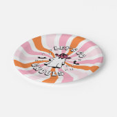 Groovy Let's Go Ghouls Bachelorette Pappteller (Schrägansicht)