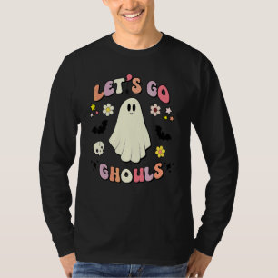 Groovy Let's Go Ghouls Florale Geister Hippie Hall T-Shirt