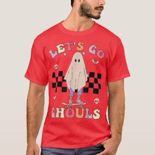 Groovy Let's Go Ghouls Retro florale Ghost Kostüm T-Shirt