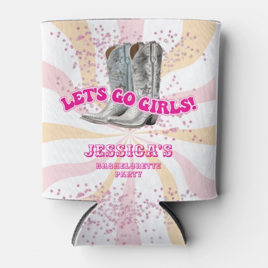 Groovy Let's Go Girls Western Bachelorette Party Dosenkühler