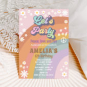 Groovy let's Party Geburtstagseinladung Einladung