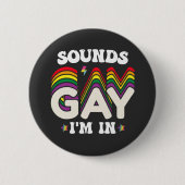 Groovy LGBT Pride Sounds Gay Im Button (Vorderseite)