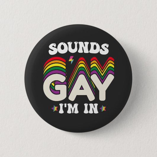 Groovy LGBT Pride Sounds Gay Im Button (Vorderseite)
