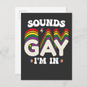 Groovy LGBT Pride Sounds Gay Im Einladungspostkarte (Vorne/Hinten)