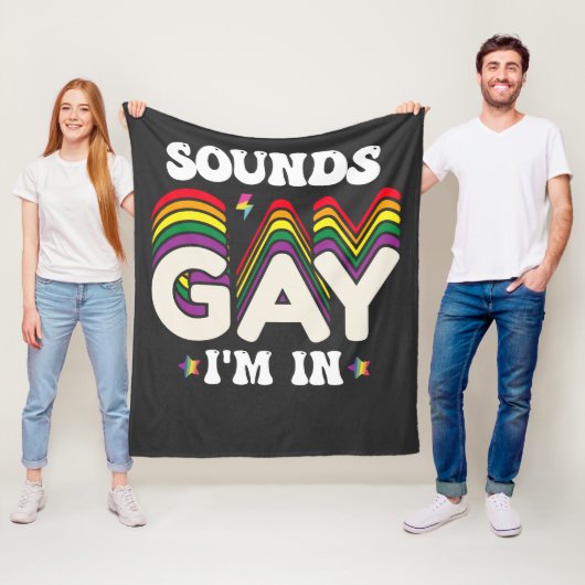 Groovy LGBT Pride Sounds Gay Im Fleecedecke (Beispiel)