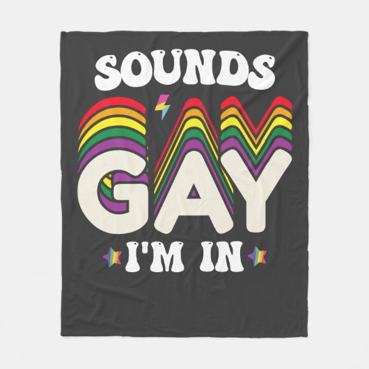 Groovy LGBT Pride Sounds Gay Im Fleecedecke (Vorderseite)
