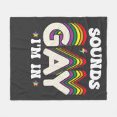 Groovy LGBT Pride Sounds Gay Im Fleecedecke (Vorderseite (Horizontal))