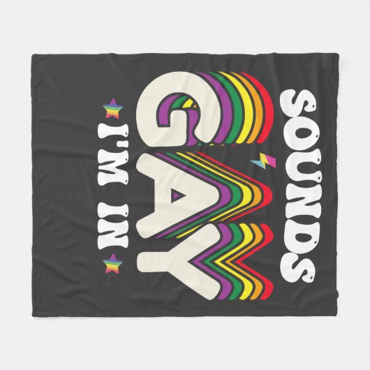 Groovy LGBT Pride Sounds Gay Im Fleecedecke (Vorderseite (Horizontal))