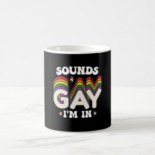 Groovy LGBT Pride Sounds Gay Im Kaffeetasse (Mittel)