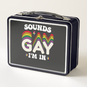 Groovy LGBT Pride Sounds Gay Im Metall Brotdose