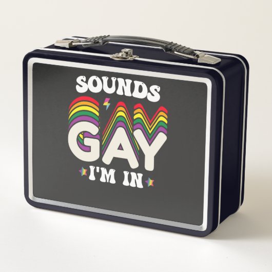 Groovy LGBT Pride Sounds Gay Im Metall Brotdose (Vorderseite)