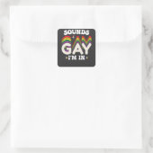 Groovy LGBT Pride Sounds Gay Im Quadratischer Aufkleber (Tasche)