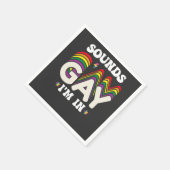 Groovy LGBT Pride Sounds Gay Im Serviette (Ecke)