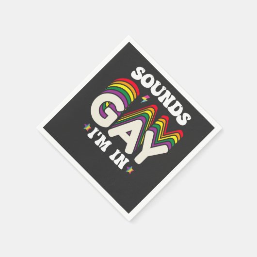 Groovy LGBT Pride Sounds Gay Im Serviette (Ecke)