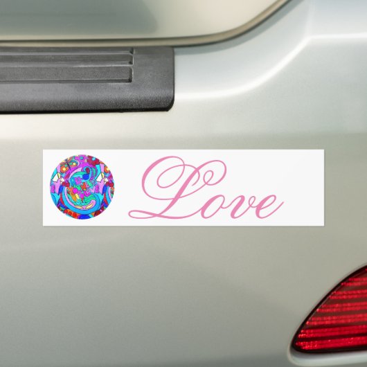 groovy Liebe des Hippie Autoaufkleber (Auf Auto)