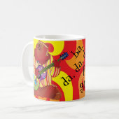 Groovy Liebe Guitar Bear Coffee Tasse (Vorderseite Links)