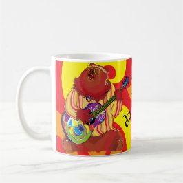 Groovy Liebe Guitar Bear Coffee Tasse