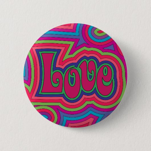 Groovy Liebe-Knopf Button (Vorderseite)