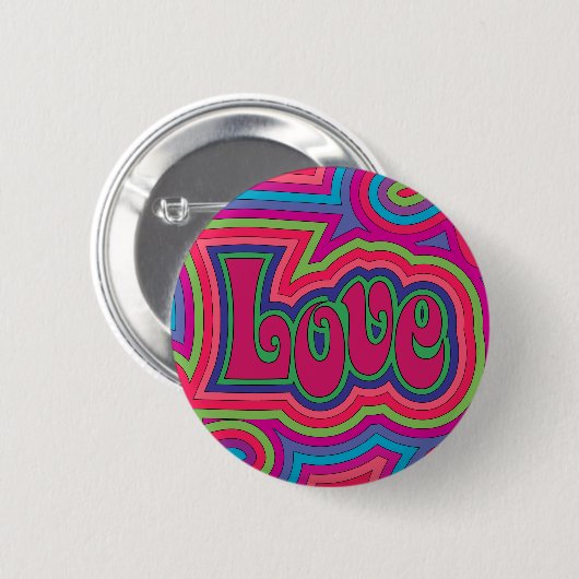 Groovy Liebe-Knopf Button (Vorne & Hinten)