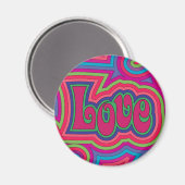 Groovy Liebe Magnet (Vorderseite/Rückseite)
