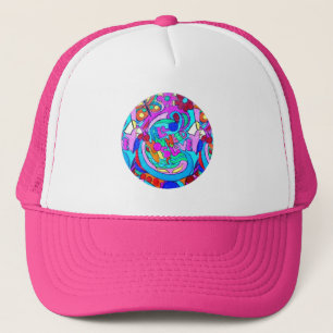 groovy Liebekreis des Hippie Truckerkappe