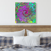 Groovy Lila Abstrakt Retro Liquid Swirl Leinwanddruck (Insitu (Schlafzimmer))