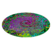 Groovy Lila Abstrakt Retro Liquid Swirl Schneidebrett (Ecke)