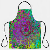 Groovy Lila Abstrakt Retro Liquid Swirl Schürze (Vorderseite)