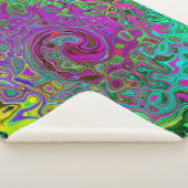 Groovy Lila Abstrakt Retro Liquid Swirl Sherpadecke (3/4)