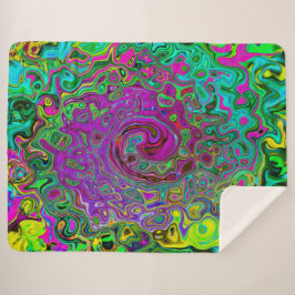 Groovy Lila Abstrakt Retro Liquid Swirl Sherpadecke
