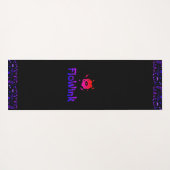 Groovy Lila Black Amethyst Yogamatte (Rückseite (Horizontal))