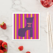 Groovy Lila Disco Junggeselinnen-Abschied Serviette (Beispiel)