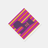 Groovy Lila Disco Junggeselinnen-Abschied Serviette (Ecke)