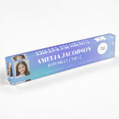 Groovy Lila Gradient Custom Foto Logo Namensplakette