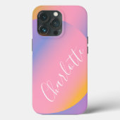 Groovy Lila Gradient | Name des Personalisierten S Case-Mate iPhone Hülle (Rückseite)